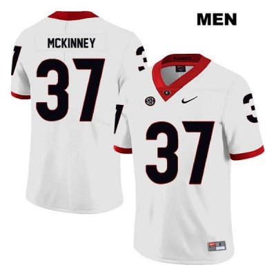 Men's Georgia Bulldogs NCAA #37 Jordon McKinney Nike Stitched White Legend Authentic College Football Jersey JSX5854TJ
